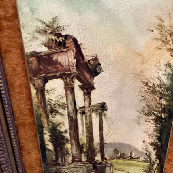 Vertical Ruins Framed Print