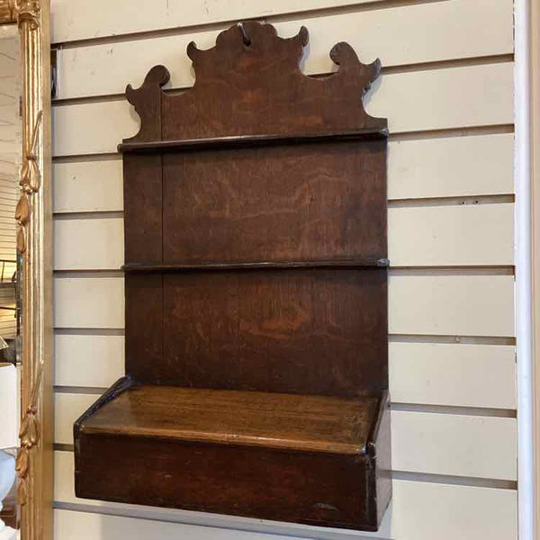 18th C Spoon Rack and Candle Box