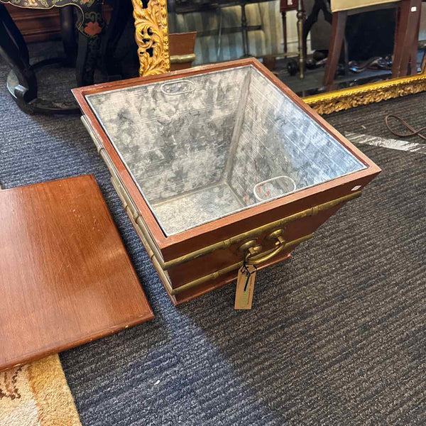 Wooden Wine Cooler w/Brass Handle