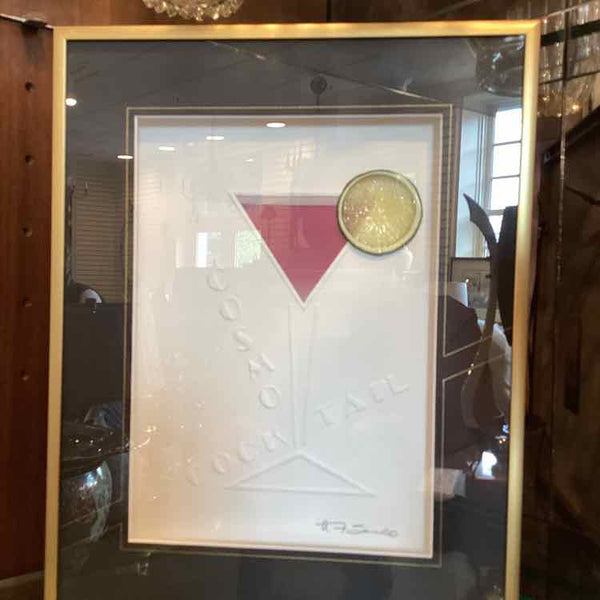 "Cosmo" Embossed Framed Art