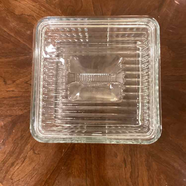 Vintage Glass Dish with Lid