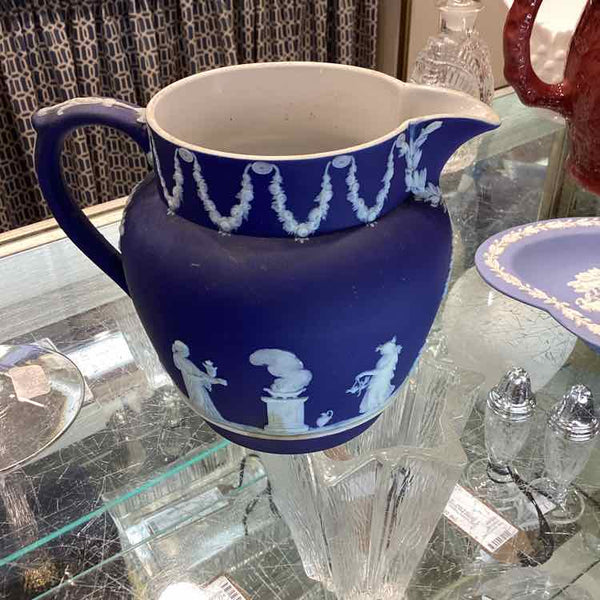Blue Jasperware Pitcher
