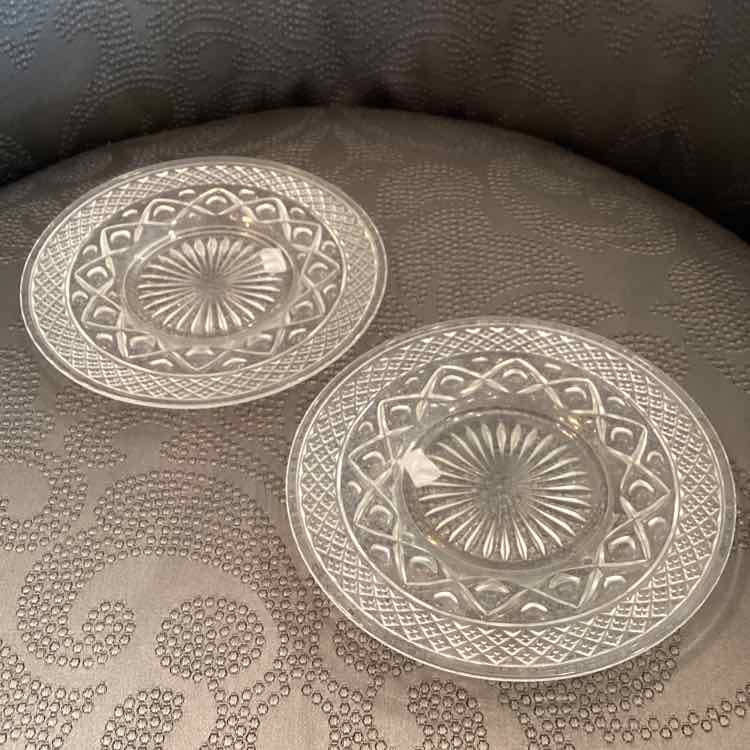 Pair of Imperial Cape Cod Pressed Glass Dishes