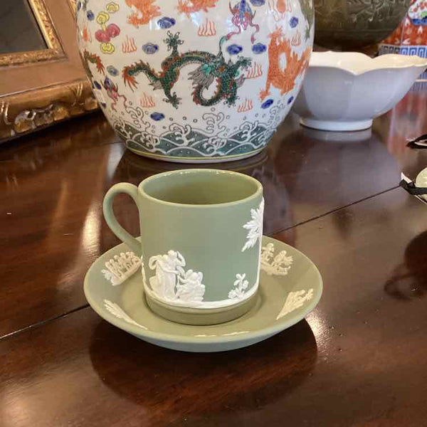 Green Wedgwood Expresso Cup/Saucer
