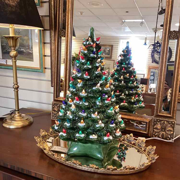 Vintage Ceramic Musical Lighted Tree