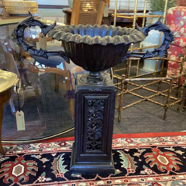 Handled Black Iron Planter