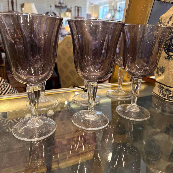 Set of 5 Purple Goblets