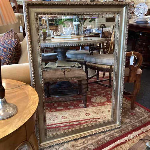 Beveled Pewter Colored Mirror