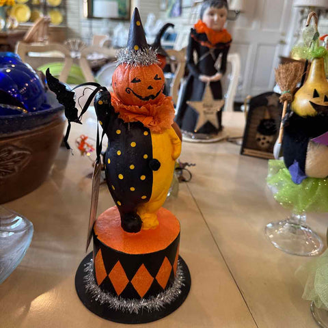 Pumpkin With Bat On Hat