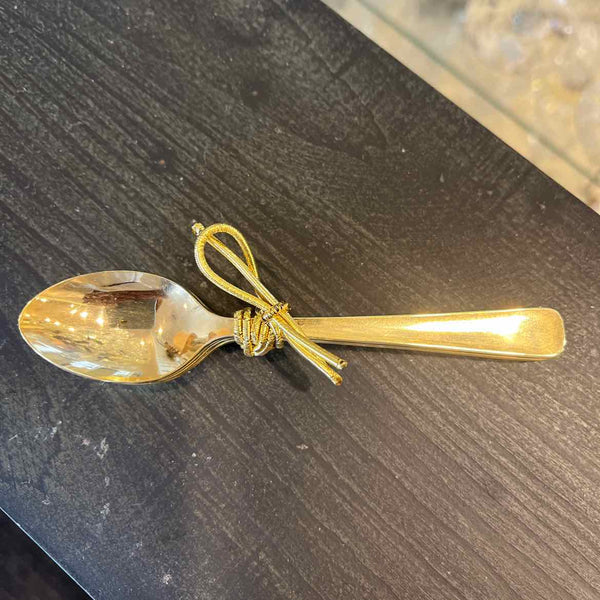 Set of 6 Gold Stainless Demitasse Spoons