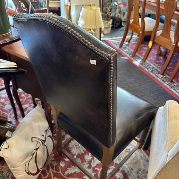 Rustic Leather Side Chair