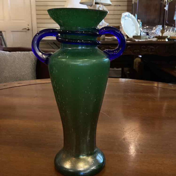 Green Vintage Art Vase
