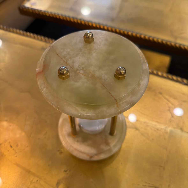 Hour Glass w/Onyx Stone Base