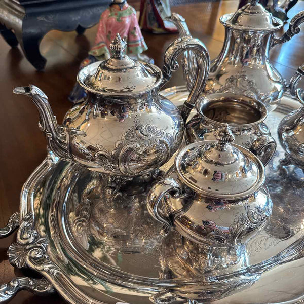 Six Piece Silverplate Tea Set