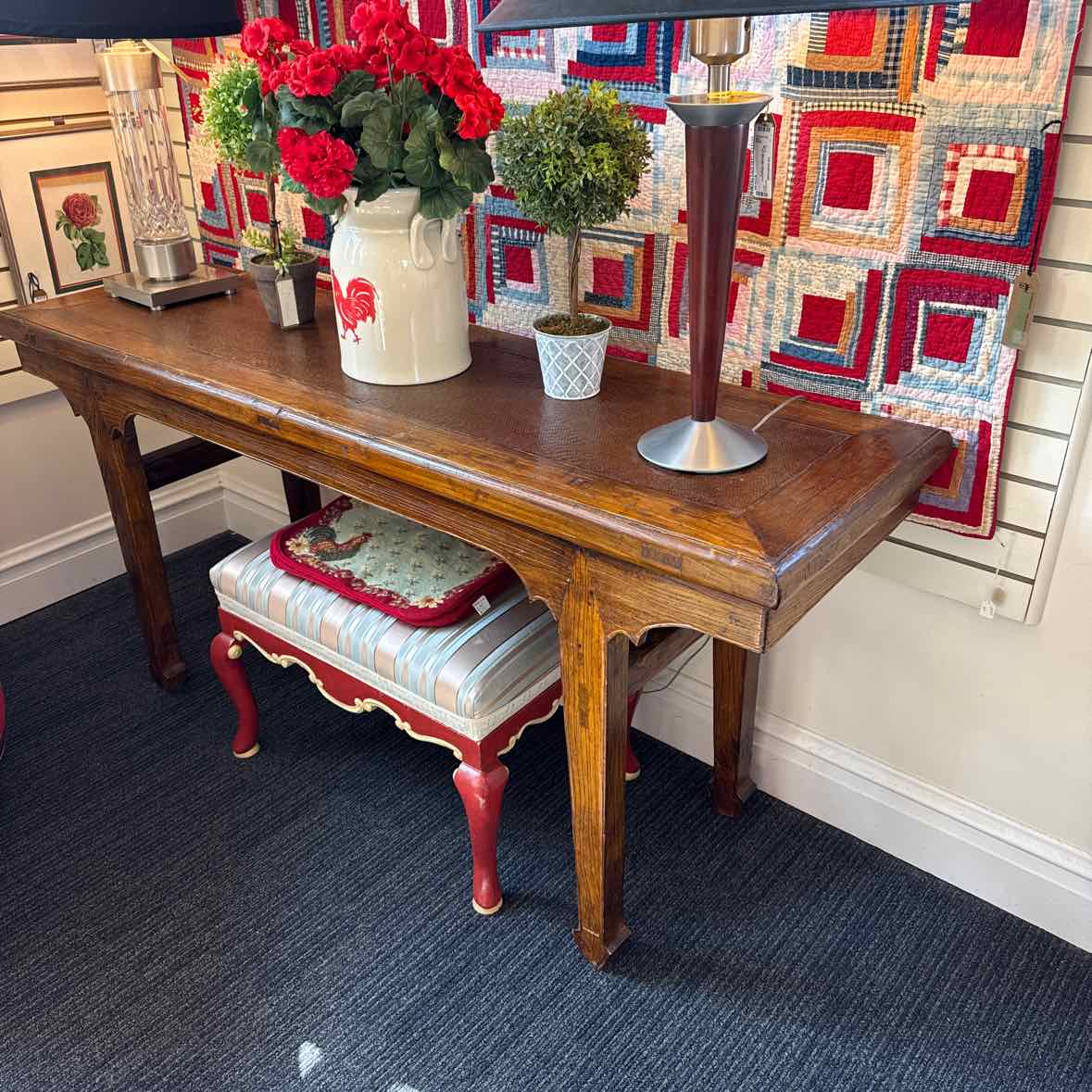 Leather Top Console