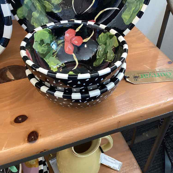 Two Droll Black Radish Bowls