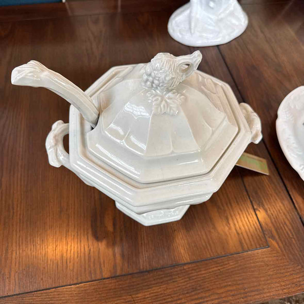 Red Cliff Ironstone Tureen With Ladle