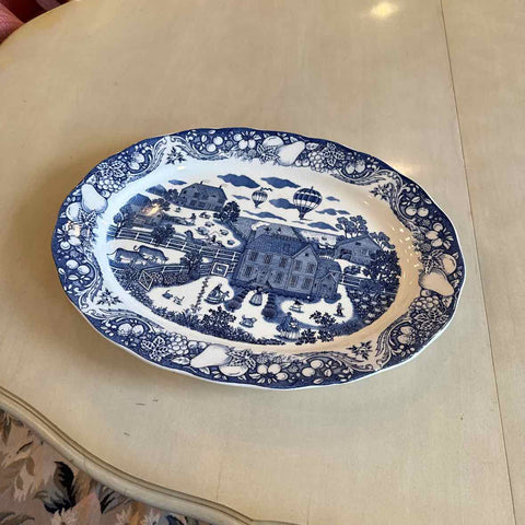 Blue & White Platter