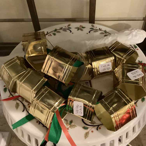 12 Brass Napkin Rings