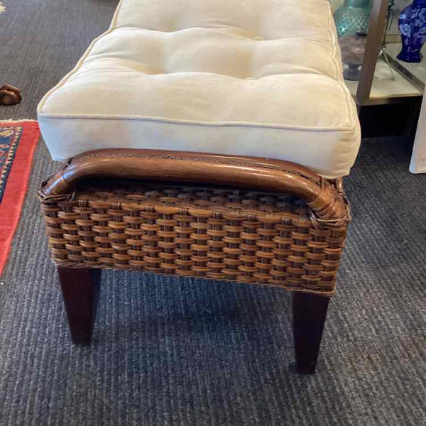"As Is" Rattan Ottoman