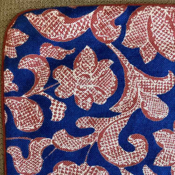 John Robshaw Red And Navy Pillow Cover/No Insert