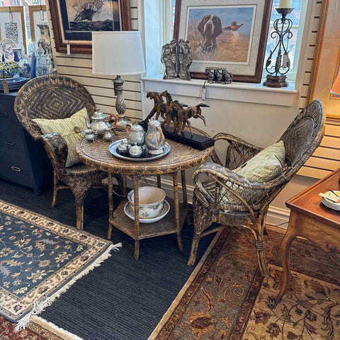 Bamboo Table and 2 Chairs