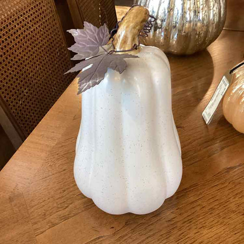 Off White Ceramic Pumpkin