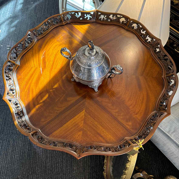 Pie Crust Burl Wood Table