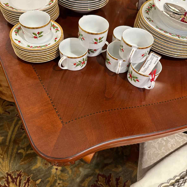 Double Pedestal Dining Table and 6 Chairs