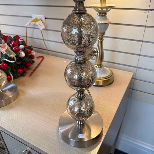 Pr. Silver Ball Lamps