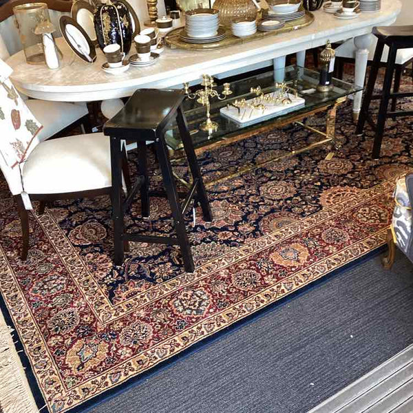Karastan "Kazvin" Navy and Maroon Rug