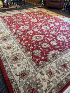 Red, Beige and Light Blue Oriental Rug