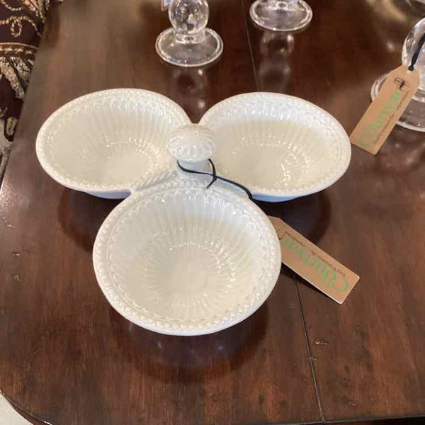 Italian Pottery Tri Serve Dish