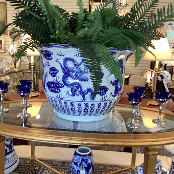 Blue & White Porcelain Fishbowl