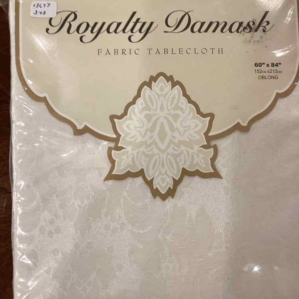 Beige Damask Tablecloth