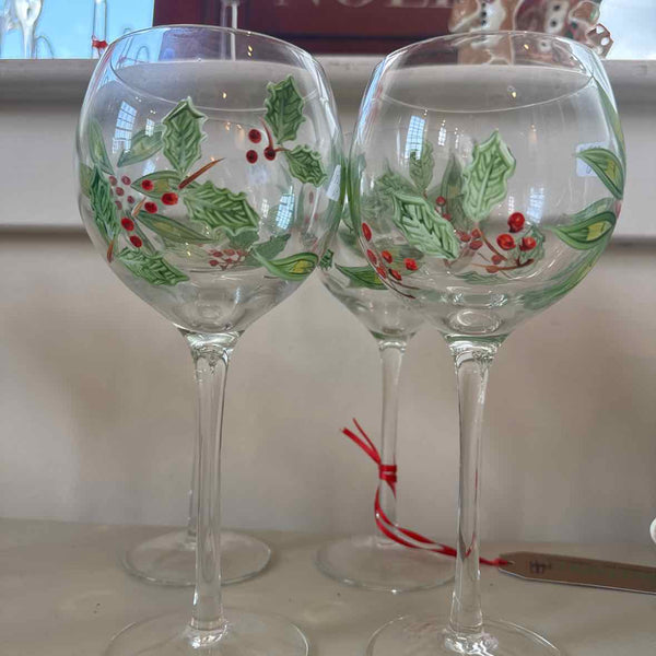 Four Handpainted Goblets