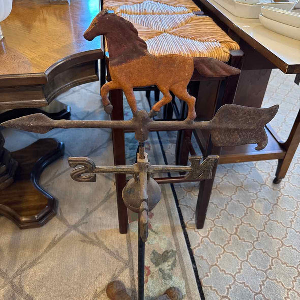 Iron Horse Weather Vane on Stand