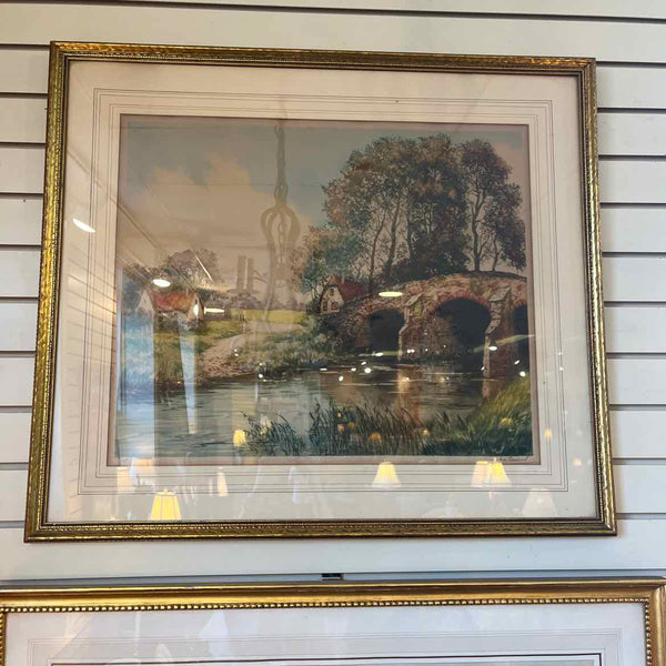 Country Scene Lithograph