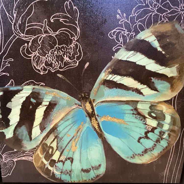 Aqua Butterfly Print