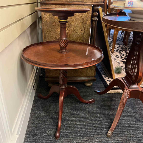 2-Tier Mahogany Table