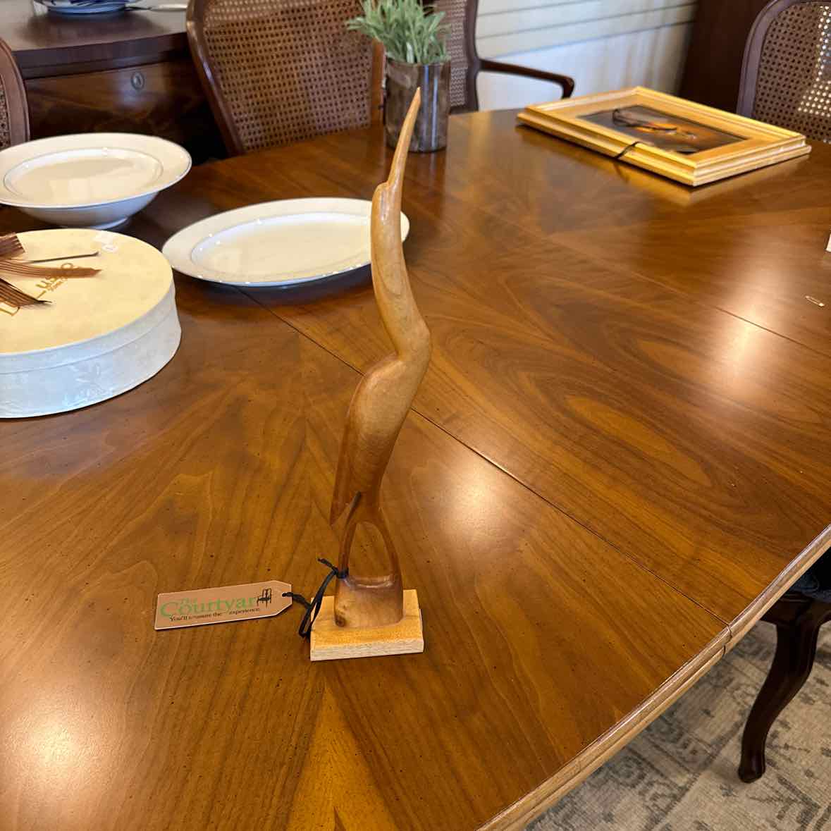 "As Is" Carved Wood Heron