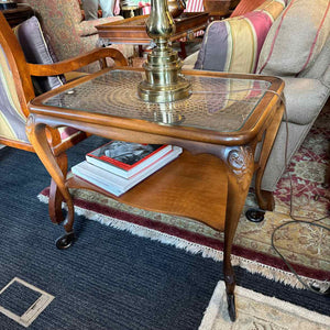 Cane & Glass Tea Cart