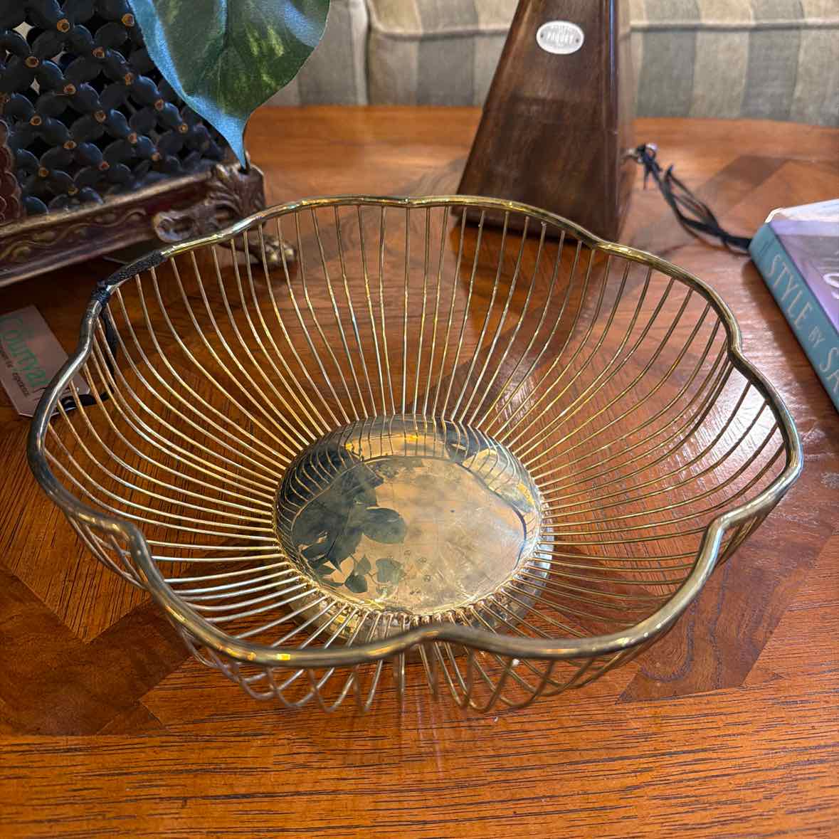 Brass Scalloped Basket