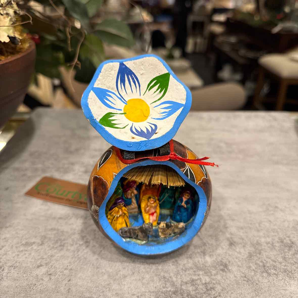 Peruvian Folk Art Gourd