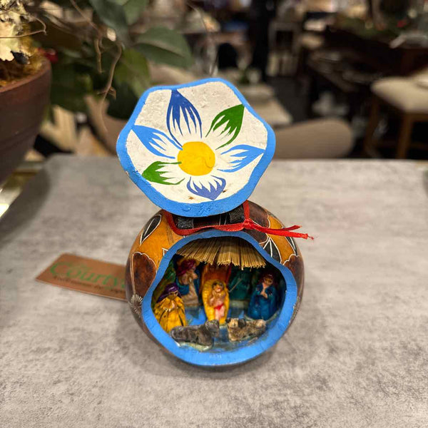 Peruvian Folk Art Gourd