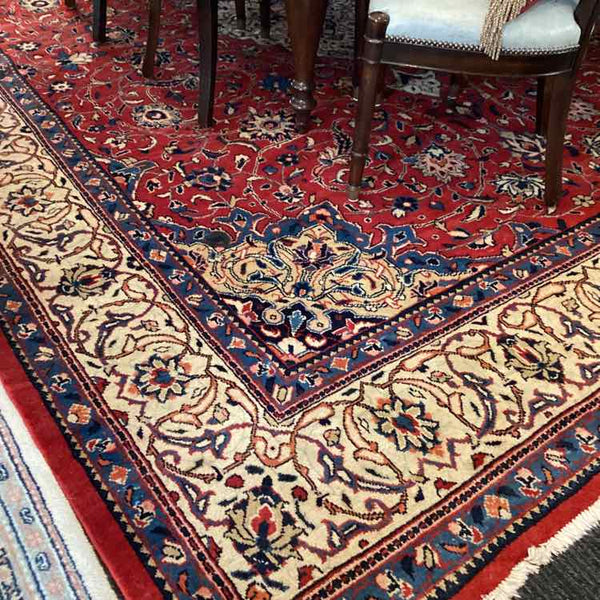 10'x14'  Red, Blue And Ivory Oriental Rug