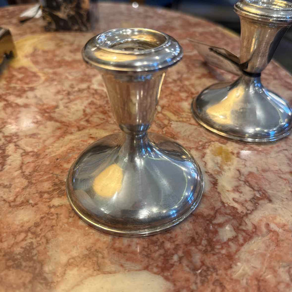 Pair of Sterling Silver Candleholders