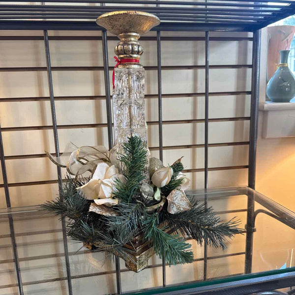 Candleholder With Greens