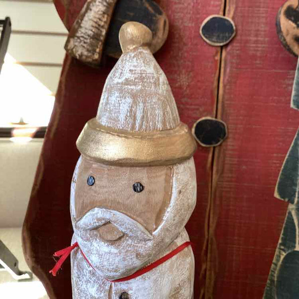 White Wood Santa