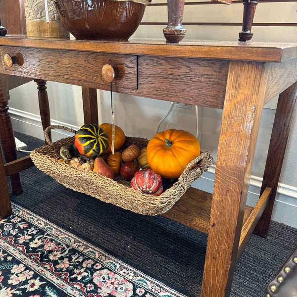 "As Is" Oak Library Table